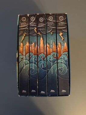 Percy Jackson Paperback Boxed Set - Teal & Navy Covers